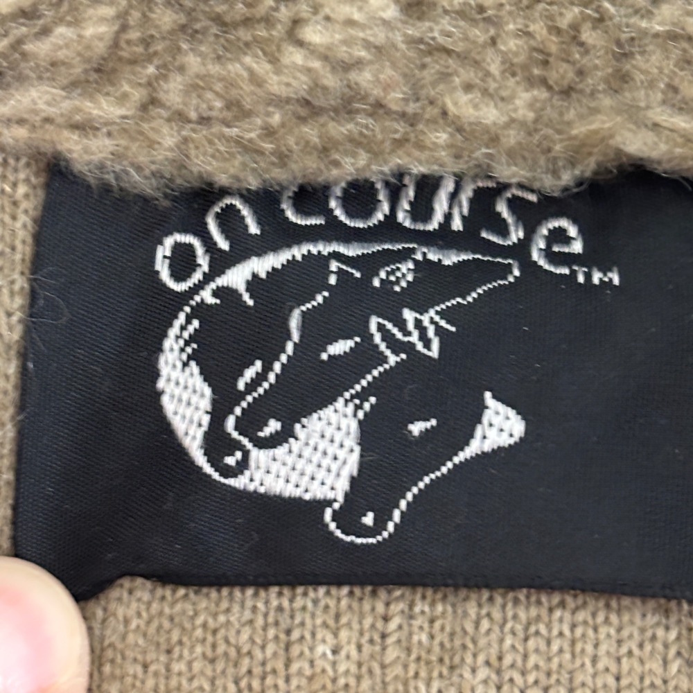 Vintage Kerrits On Course Horse Fleece Vest Womens M/L Brown Full Zip Equestrian - Picture 3 of 8